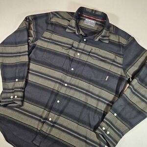 Simms Gallatin Flannel Shirt Mens L Pearl‎ Snap Fishing Western Coastal Cowboy